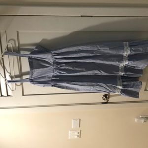 Pink Blush Blue Stripe Maternity Dress. NWOT